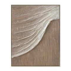 80 x 100cm Framed Canvas | Natural | Myka Home