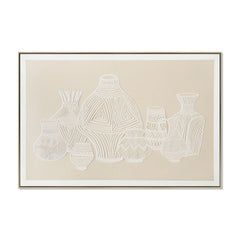 120 x 80cm Framed Canvas | Natural | Myka Home
