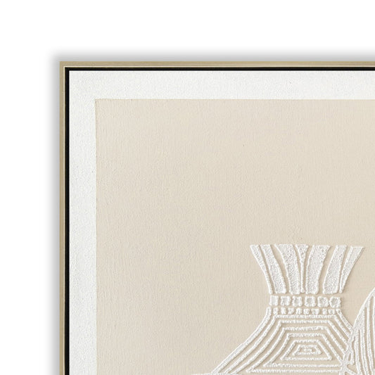 120 x 80cm Framed Canvas | Natural | Myka Home
