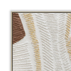 100 x 100cm Framed Canvas | Natural | Myka Home