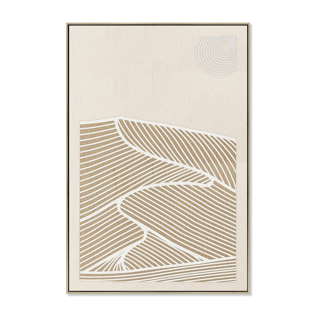 80 x 120cm Framed Canvas | Natural | Myka Home