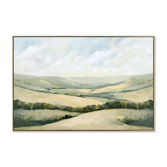 120 x 80cm Framed Canvas | Natural | Myka Home