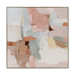 100 x 100cm Framed Canvas | Natural | Myka Home