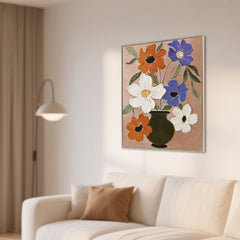 80 x 100cm Framed Canvas | Natural | Myka Home