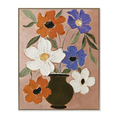 80 x 100cm Framed Canvas | Natural | Myka Home