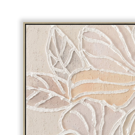 80 x 80cm Framed Canvas | Natural | Myka Home