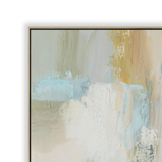 80 x 80cm Framed Canvas | Natural | Myka Home