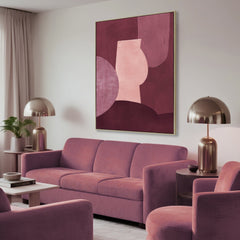 100 x 140cm Framed Canvas | Natural | Myka Home