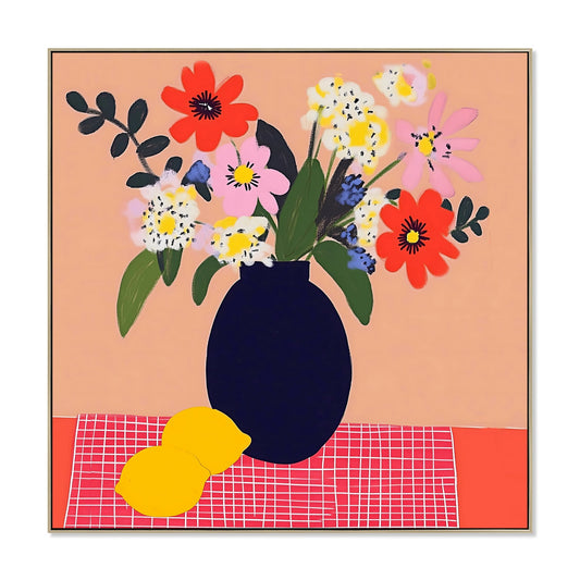 60 x 60cm Framed Canvas | Natural | Myka Home