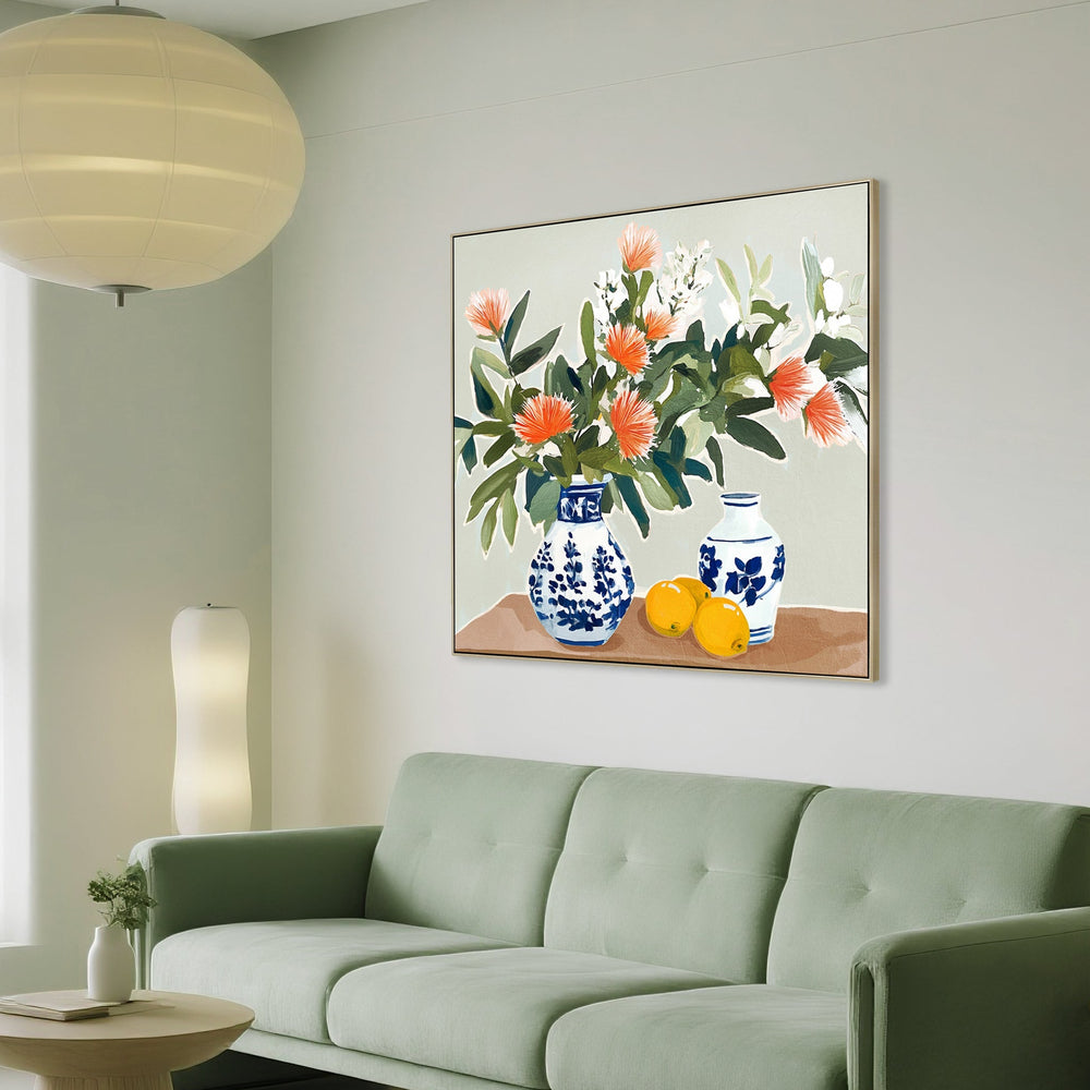 80 x 80cm Framed Canvas | Natural | Myka Home - View 3