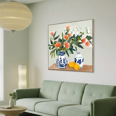 80 x 80cm Framed Canvas | Natural | Myka Home