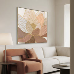 80 x 80cm Framed Canvas | Natural | Myka Home