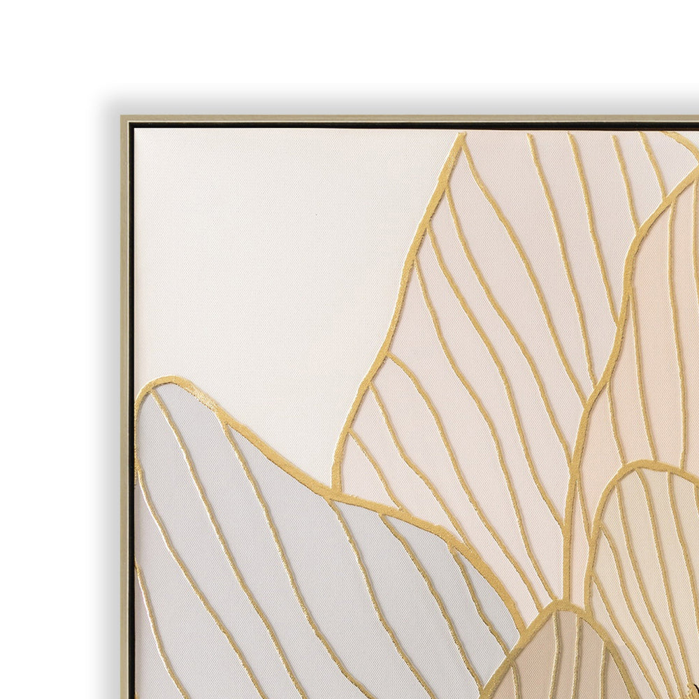 80 x 80cm Framed Canvas | Natural | Myka Home - View 2