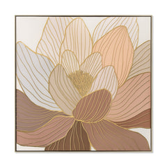80 x 80cm Framed Canvas | Natural | Myka Home