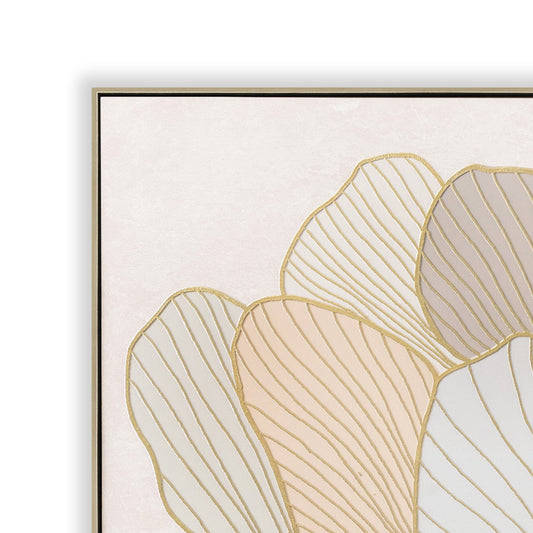 80 x 80cm Framed Canvas | Natural | Myka Home