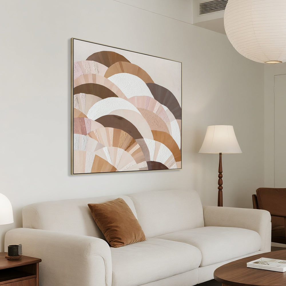 80 x 80cm Framed Canvas | Natural | Myka Home - View 3