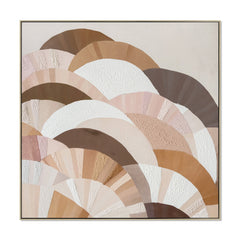 80 x 80cm Framed Canvas | Natural | Myka Home