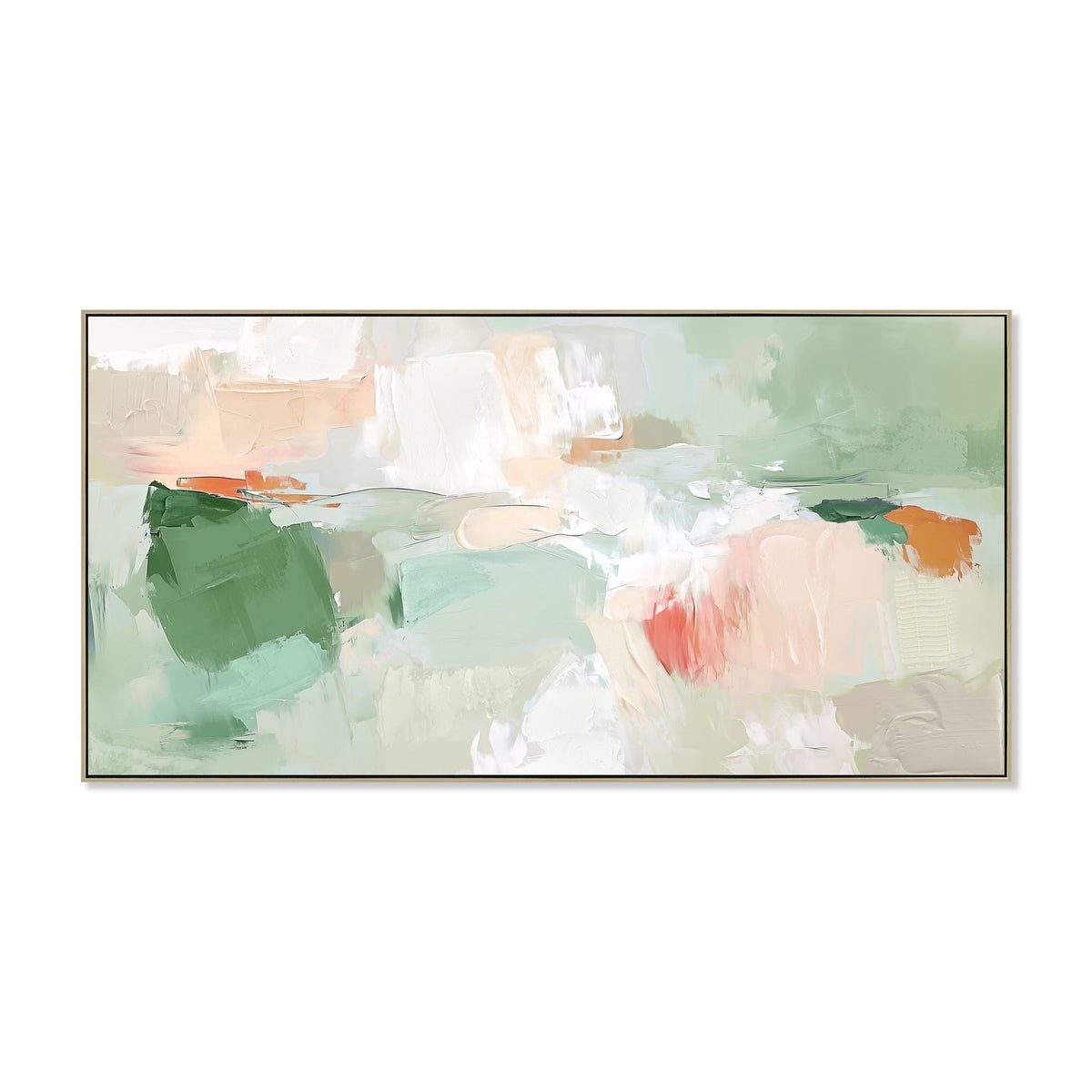 140 x 70cm Framed Canvas | Natural | Myka Home