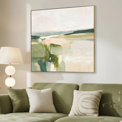 80 x 80cm Framed Canvas | Natural | Myka Home