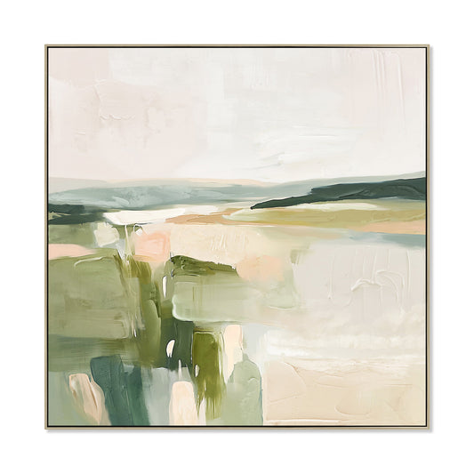 80 x 80cm Framed Canvas | Natural | Myka Home