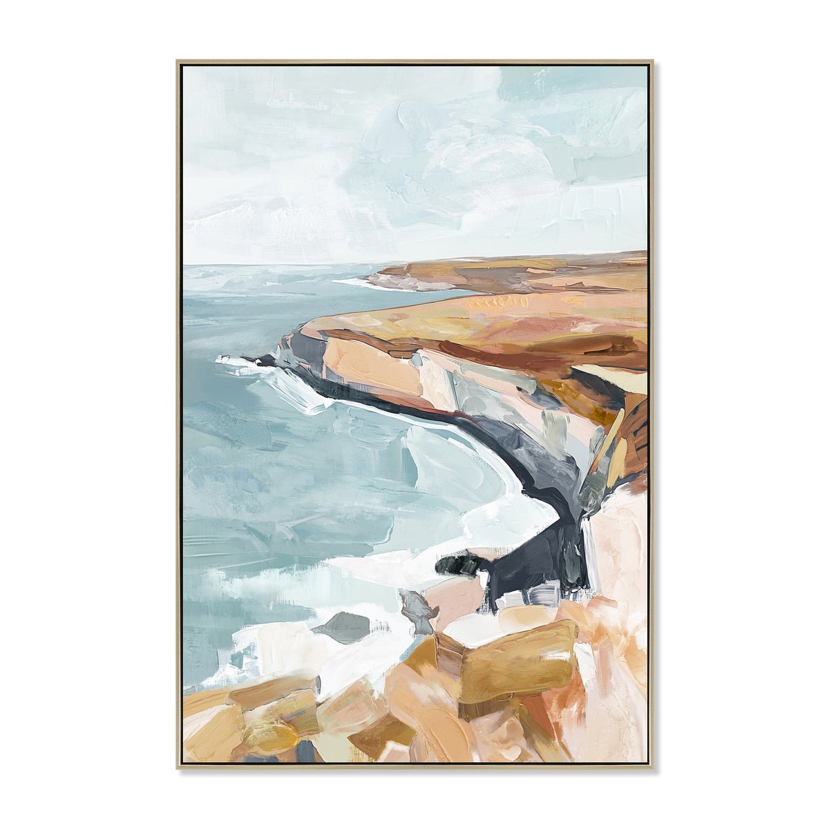 80 x 120cm Framed Canvas | Natural | Myka Home