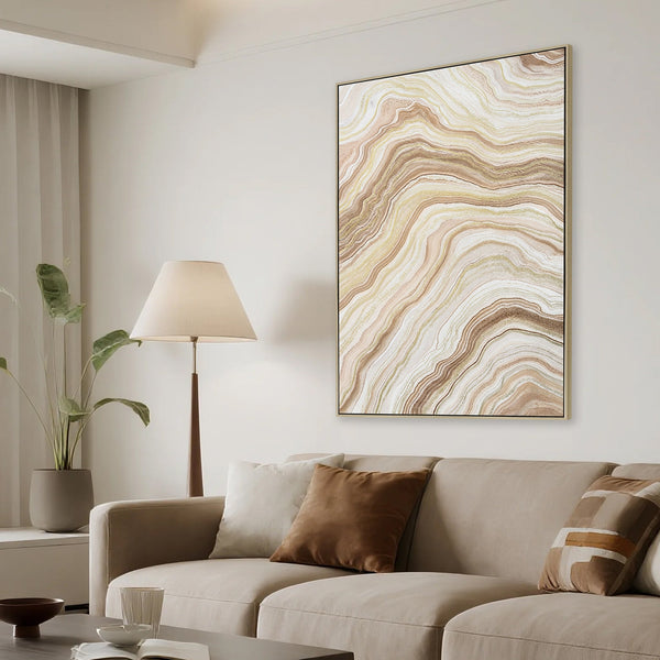 80 X 120CM Framed Canvas | Natural | Myka Home