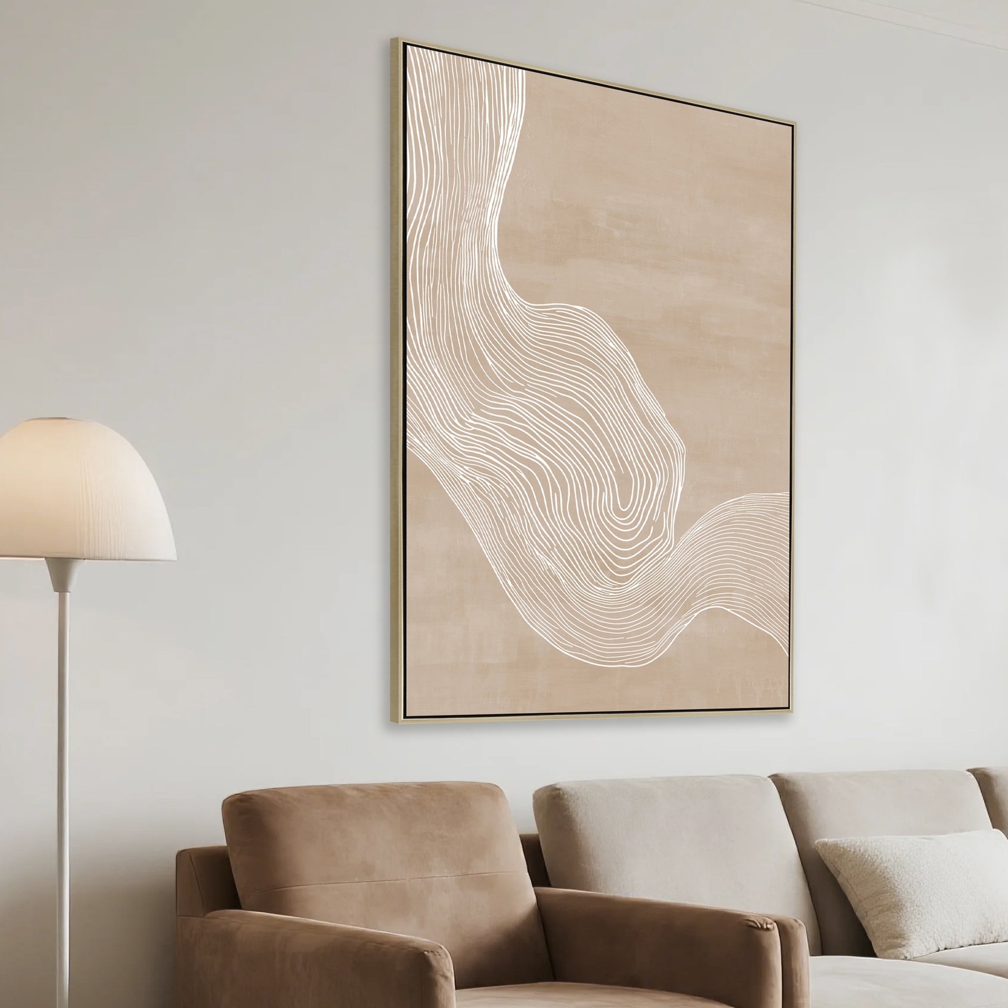 80 X 120CM Framed Canvas | Natural | Myka Home