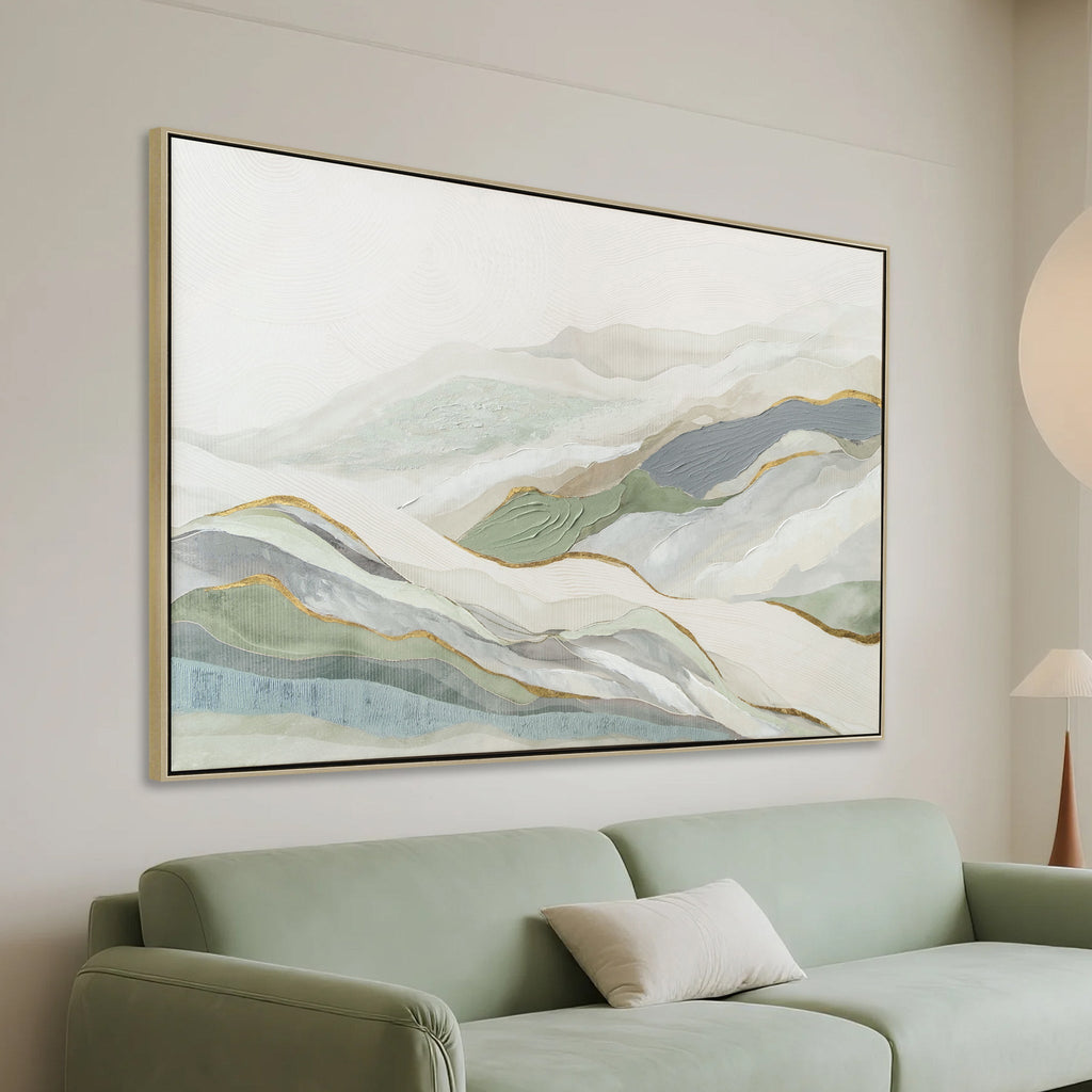 120 X 80CM Framed Canvas | Natural | Myka Home