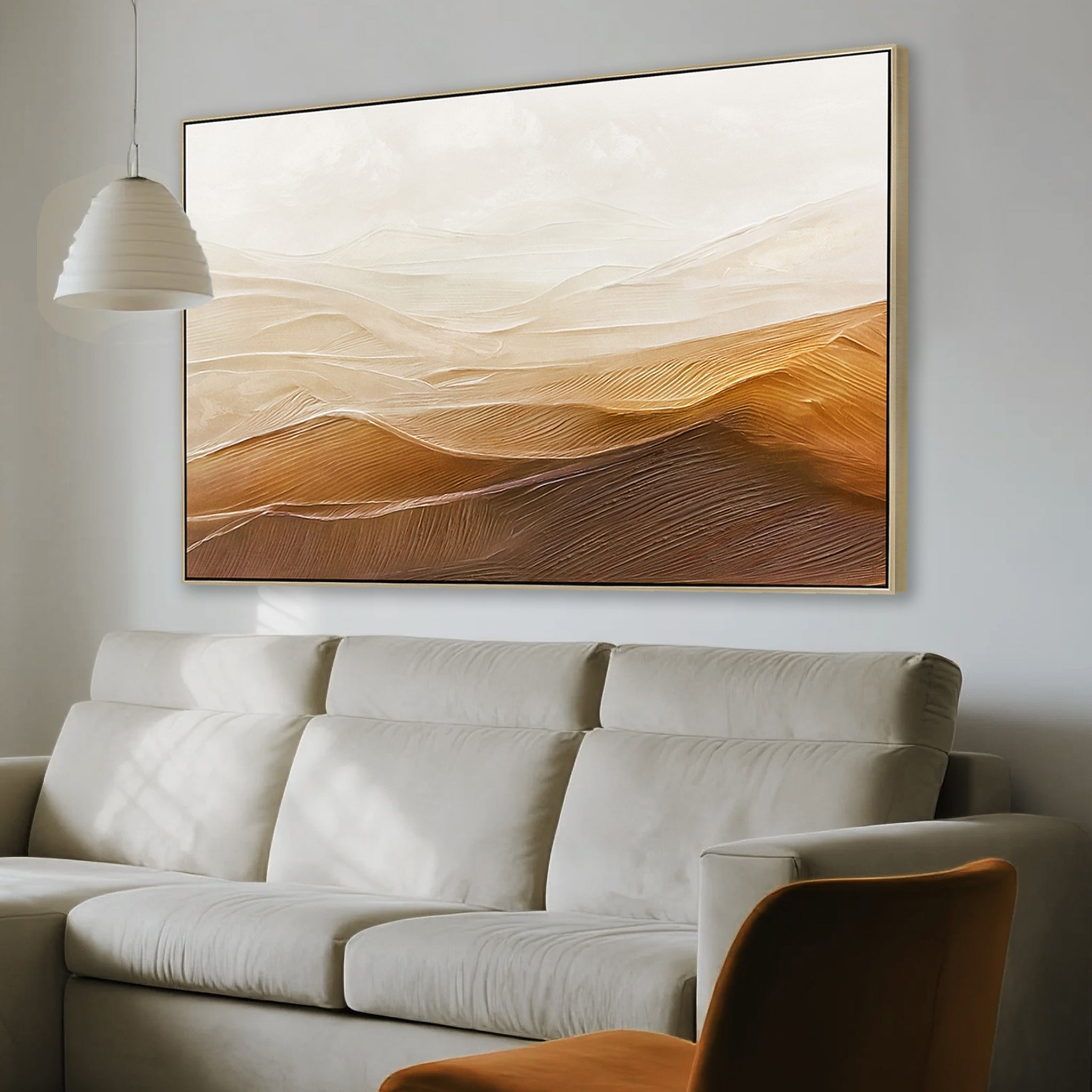 120 X 80CM Framed Canvas | Natural | Myka Home