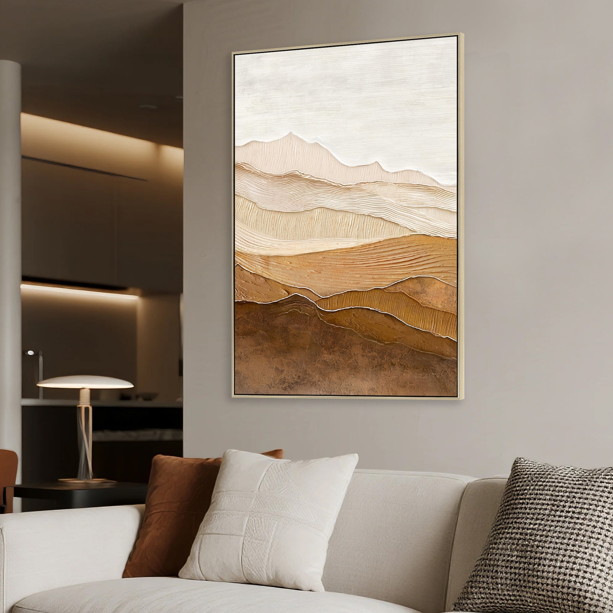 80 X 120CM Framed Canvas | Natural | Myka Home