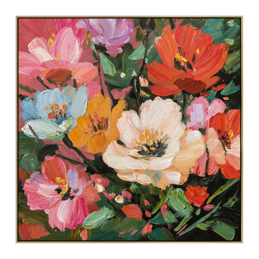 80 X 80CM Framed Canvas | Light Natural | Myka Home