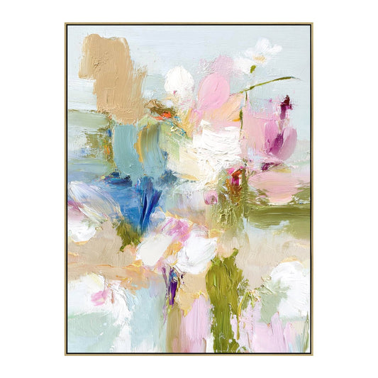 90 X 120CM Framed Canvas | Light Natural | Myka Home