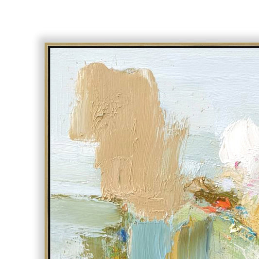 90 X 120CM Framed Canvas | Light Natural | Myka Home