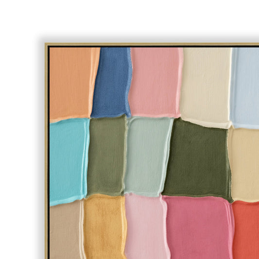 100 X 100CM Framed Canvas | Light Natural | Myka Home