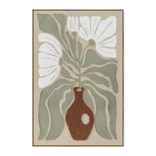 60 X 90CM Framed Canvas | Light Natural | Myka Home