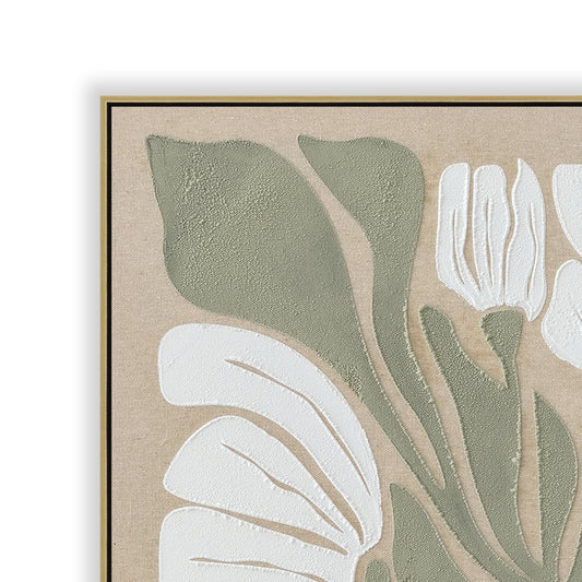 60 X 90CM Framed Canvas | Light Natural | Myka Home