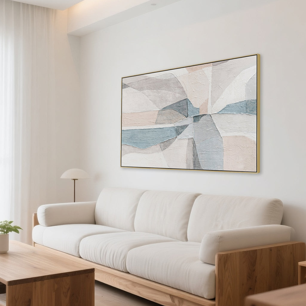 120 x 80cm Framed Canvas | Light Natural | Myka Home - View 3