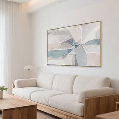 120 x 80cm Framed Canvas | Light Natural | Myka Home