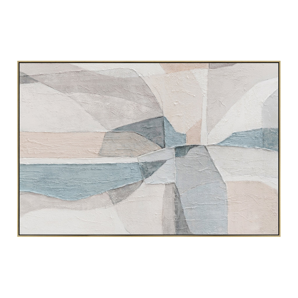 120 x 80cm Framed Canvas | Light Natural | Myka Home
