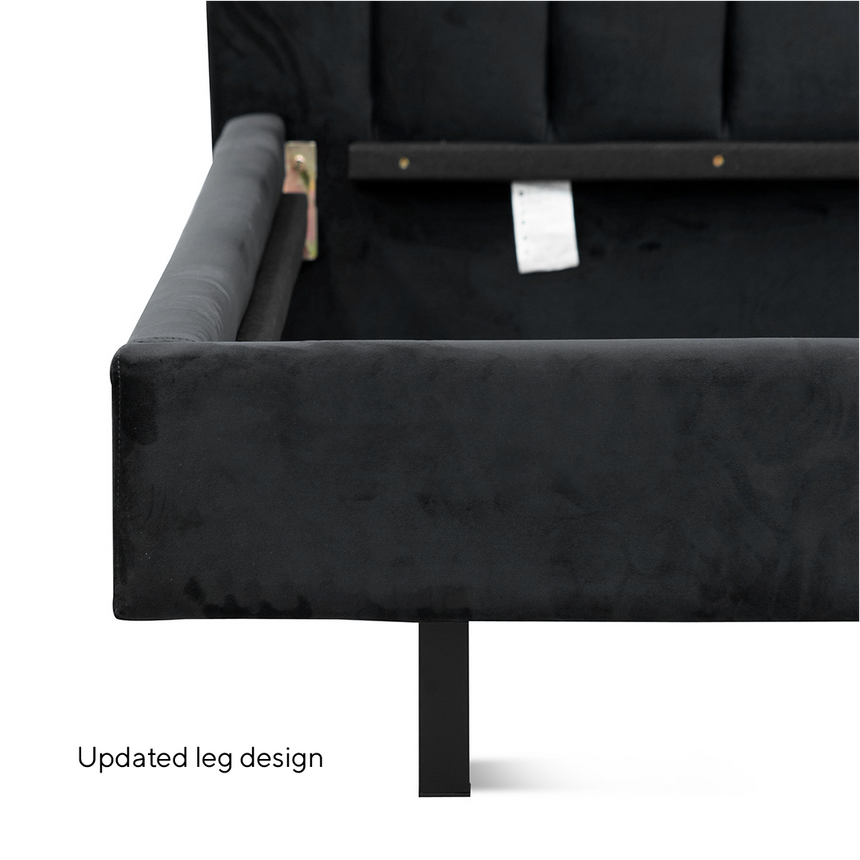 King Bed Frame - Black Velvet - View 13