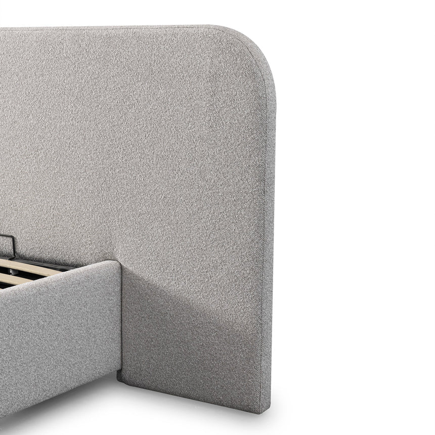Clay Grey Queen Bed | Timber Storage | Myka Home - View 10