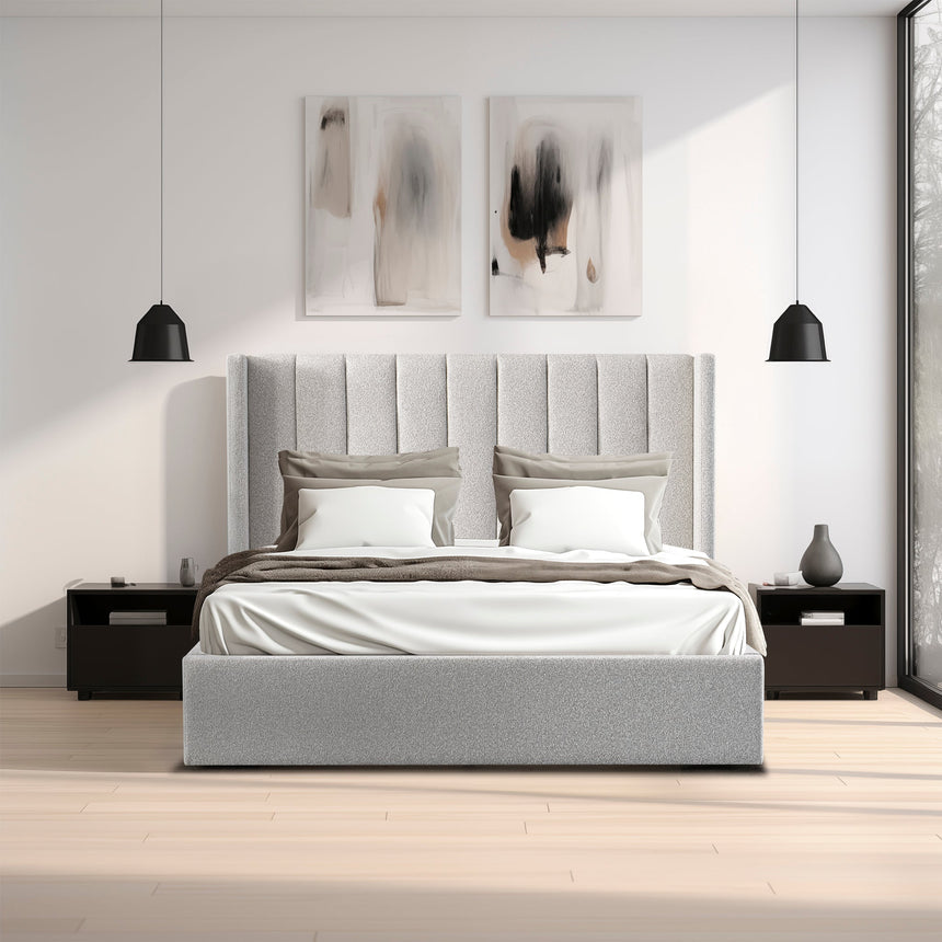Clay Queen Bed Frame | Wide Base | Myka Home - View 4