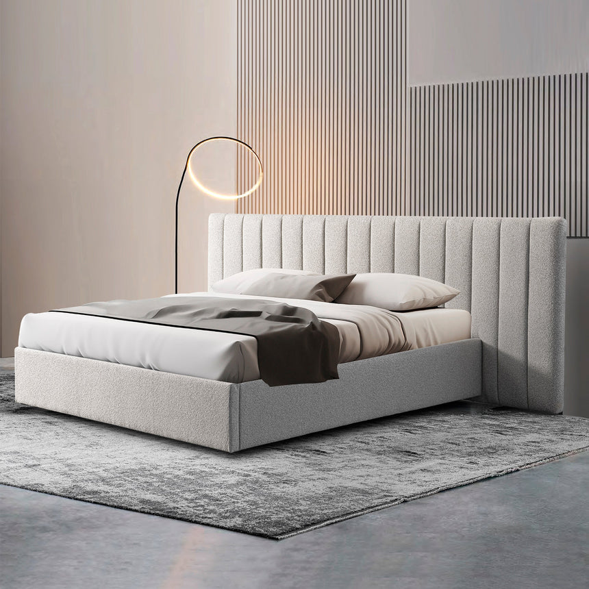 Clay King Bed Frame | Storage Base | Myka Home - View 2