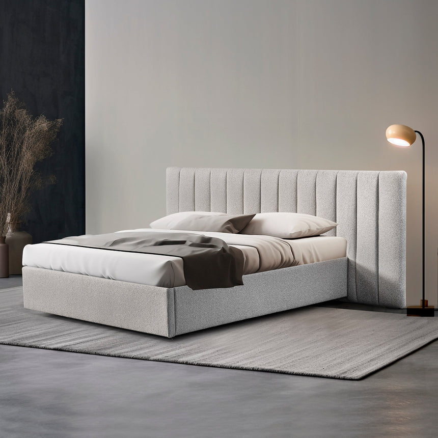 Clay Queen Bed Frame | Storage Base | Myka Home - View 3