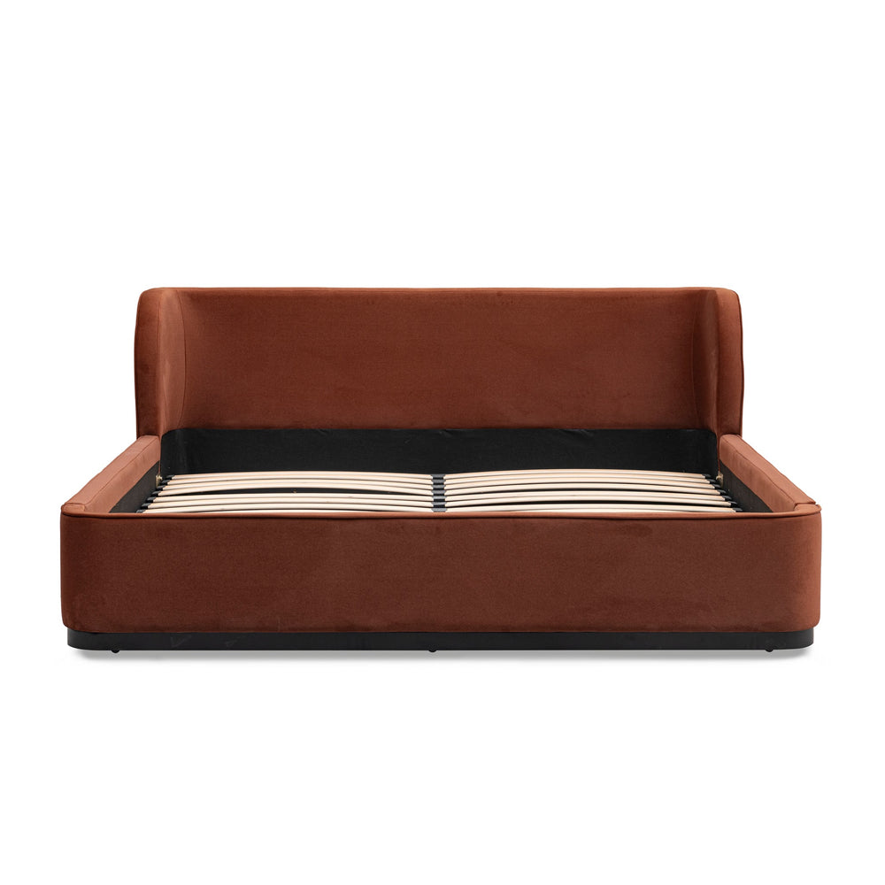 King Bed Frame | Burnt Maroon | Myka Home - View 4