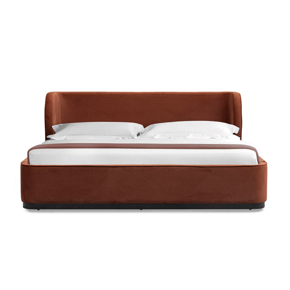 King Bed Frame | Burnt Maroon | Myka Home - View 2