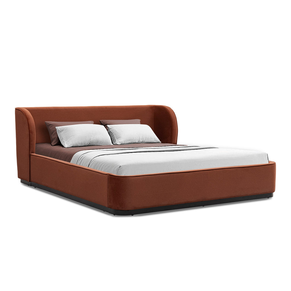 King Bed Frame | Burnt Maroon | Myka Home