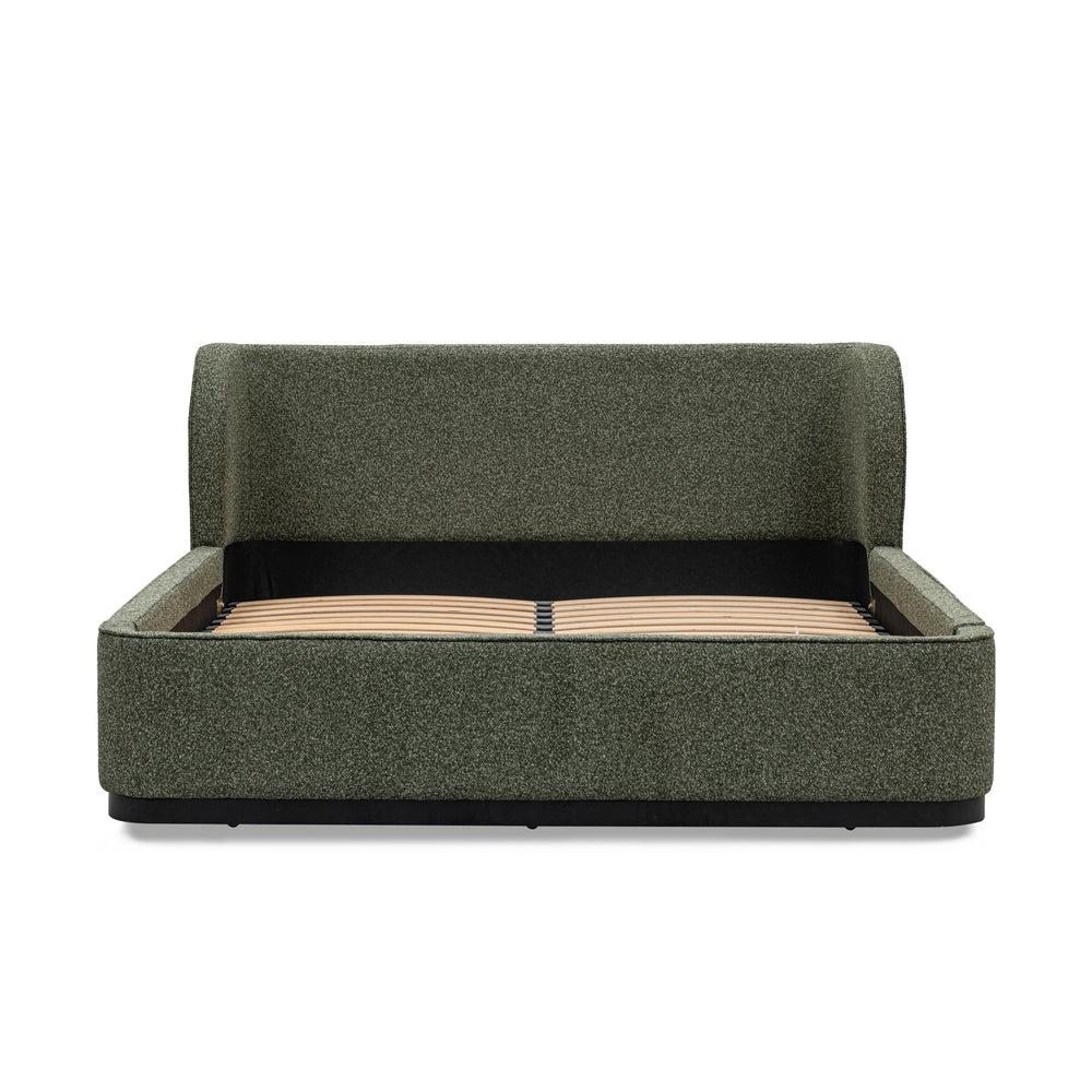 Queen Bed Frame | Hunter Green | Myka Home - View 4
