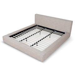 Fabric King Bed Frame | Stonish Beige | Myka Home - View 3