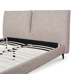 Fabric Queen Bed Frame | Stonish Beige | Myka Home